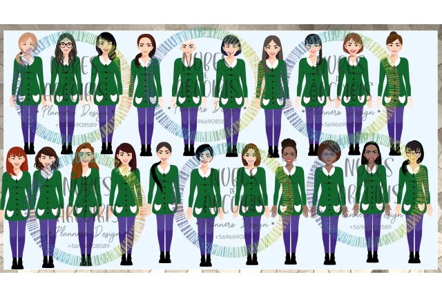 Clipart Educadoras Delantal Verde