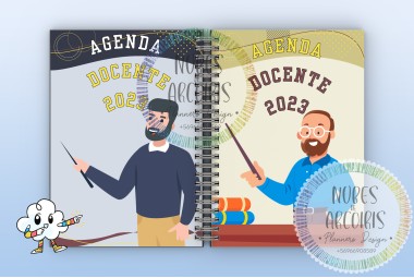 Agenda Docente, Modelo Masculino SIN FECHAR