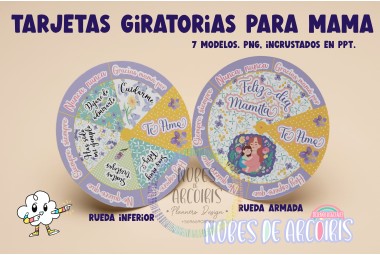 Kit Tarjetas Giratorias para mamá