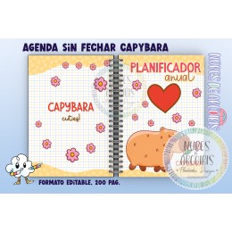 Planificador Anual Capybara Cute