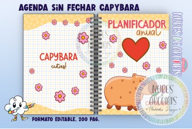 Planificador Anual Capybara Cute