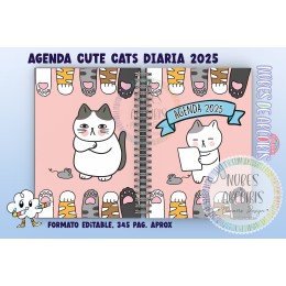 Agenda Diaria CUTE CATS 2025