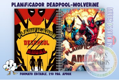 Planificador Anual Deadpool  y  Wolverine