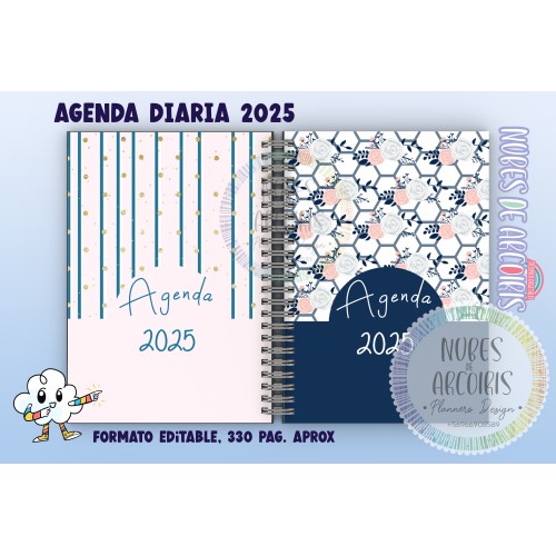 Agenda Diaria Formal Femenina 2025 