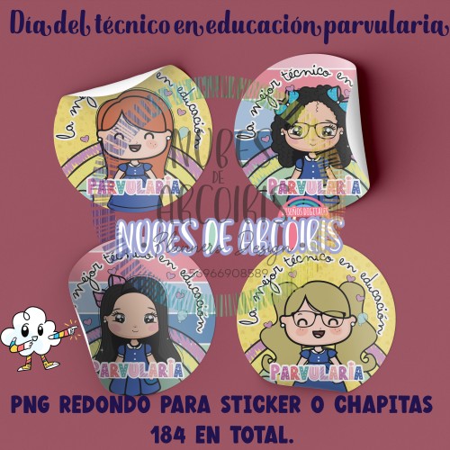 Stickers PNG Técnicos educación parvularia