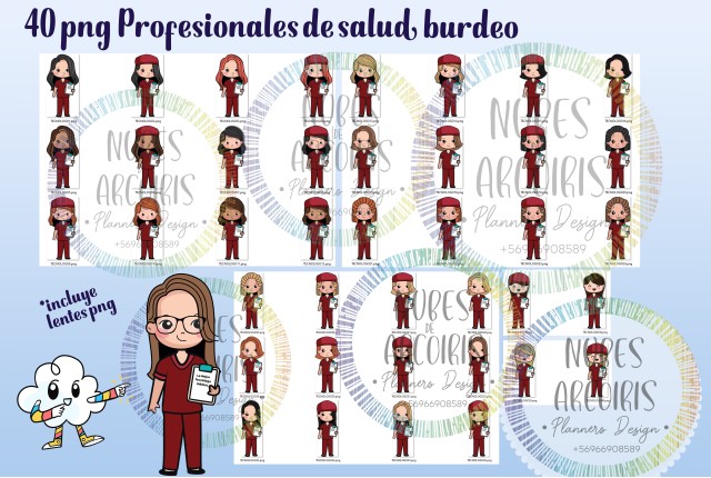 Clipart Profesional salud delantal BURDEO (tecnólogo médico)