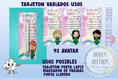 Tarjetón Regalo Educadoras de Párvulos