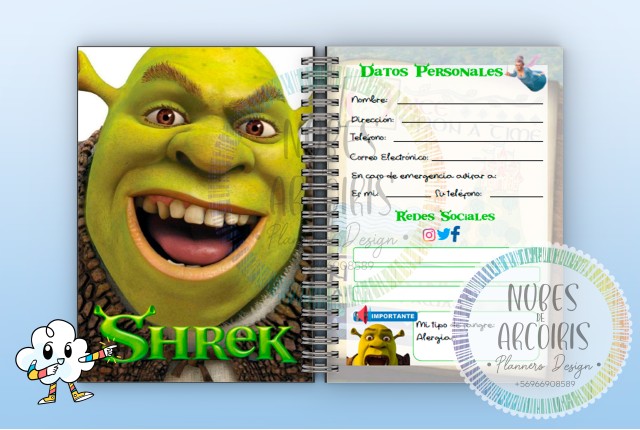 Planificador Anual Shrek