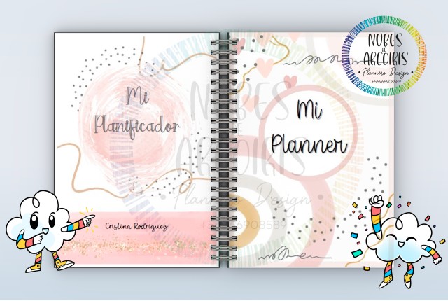 PLANNER DIARIO SIN FECHAR PALO ROSA