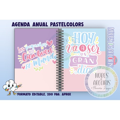 Agenda Pastel Colors Eterna (sin fechar)