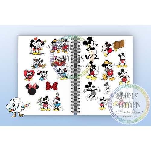 Pack Stickers 13. Mickey y Minnie